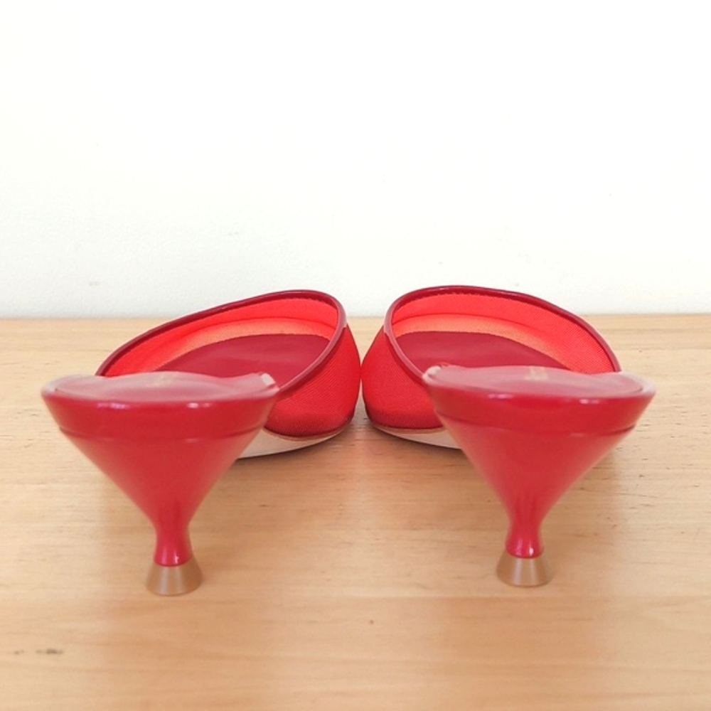 Reformation Red Mesh Sandals - Picture 4 of 15